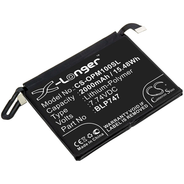 Battery For Oppo, Pclm10, Reno Ace 7.74v, 2000mah - 15.48wh Mobile, SmartPhone Cameron Sino Technology Limited   