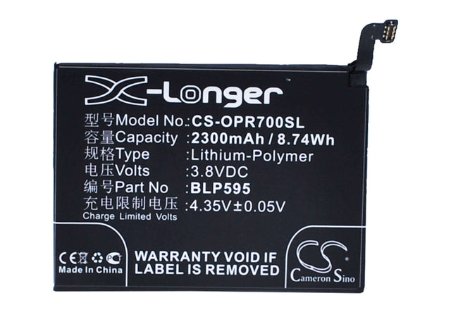 Battery For Oppo R7, R7t, R7c 3.8v, 2300mah - 8.74wh Mobile, SmartPhone Cameron Sino Technology Limited   