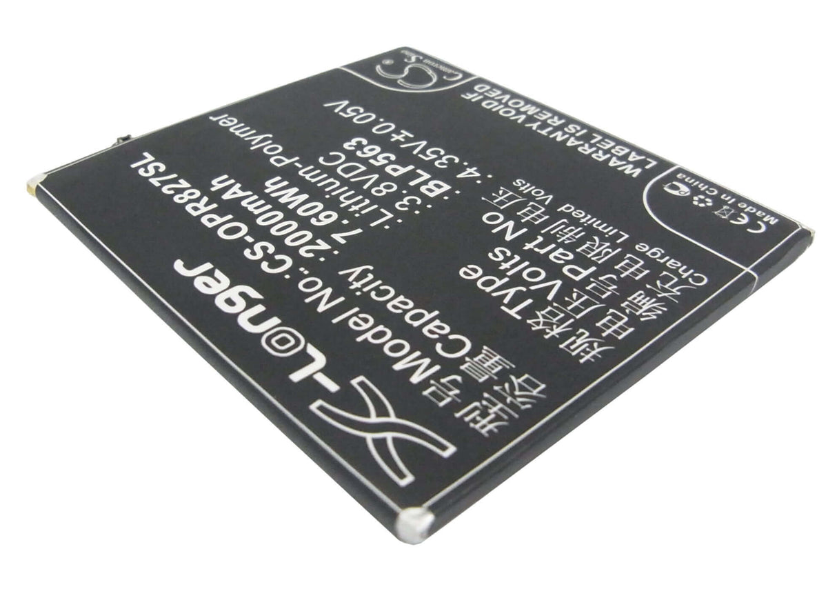 Battery For Oppo R827, R827t, R850 3.8v, 2000mah - 7.60wh Mobile, SmartPhone Cameron Sino Technology Limited   