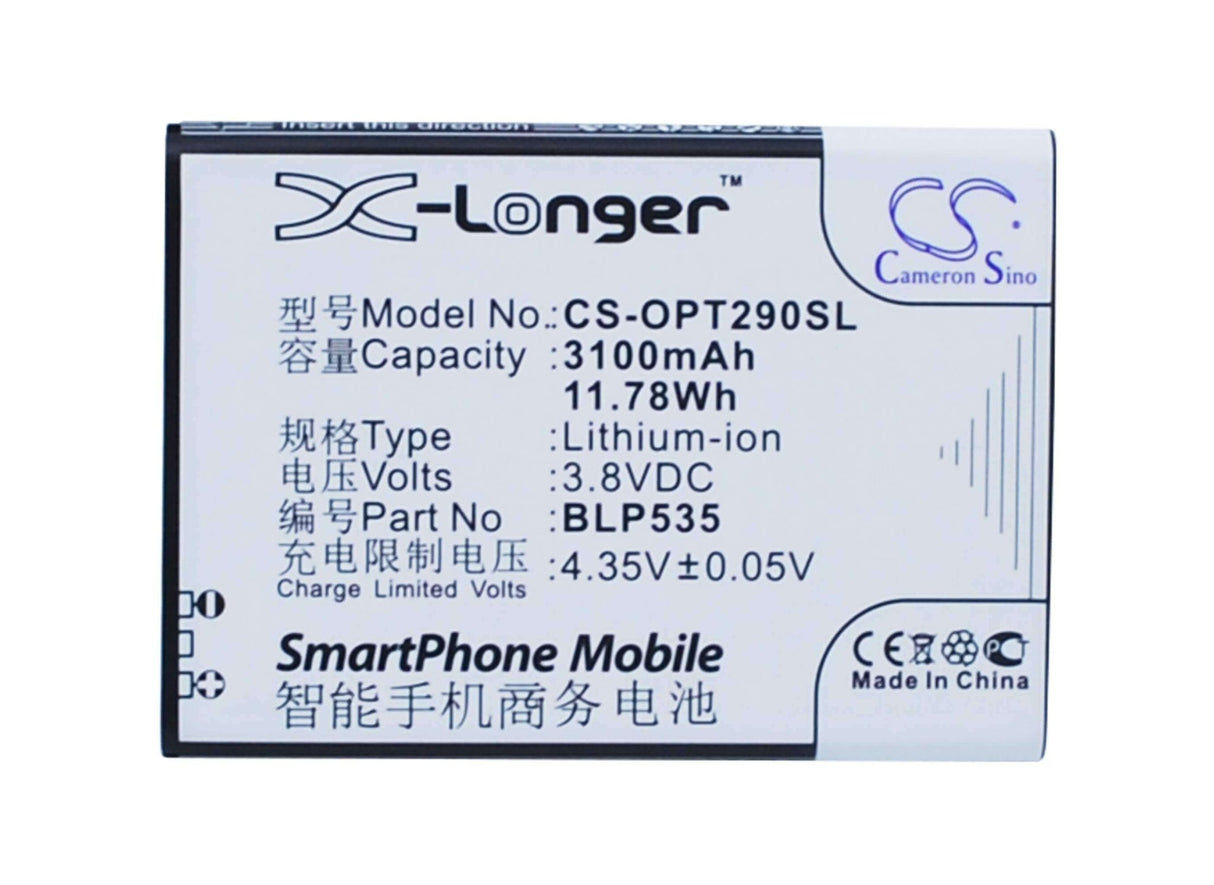 Battery For Oppo T29 3.8v, 3100mah - 11.78wh Mobile, SmartPhone Cameron Sino Technology Limited   