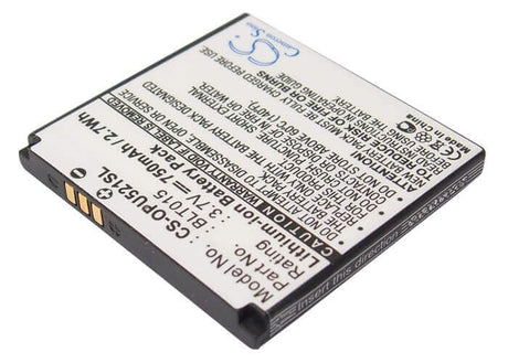 Battery For Oppo U521 3.7v, 750mah - 2.78wh Mobile, SmartPhone Cameron Sino Technology Limited   