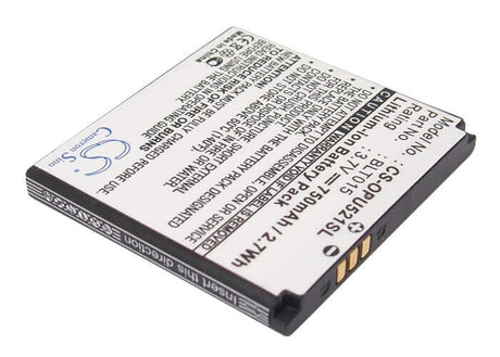 Battery For Oppo U521 3.7v, 750mah - 2.78wh Mobile, SmartPhone Cameron Sino Technology Limited   