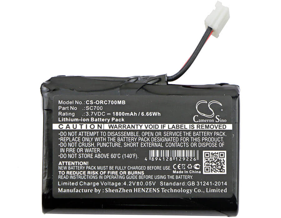 Battery For Oricom, Sc700, Sc705, Secure 700 3.7v, 1800mah - 6.66wh BabyPhone Cameron Sino Technology Limited   