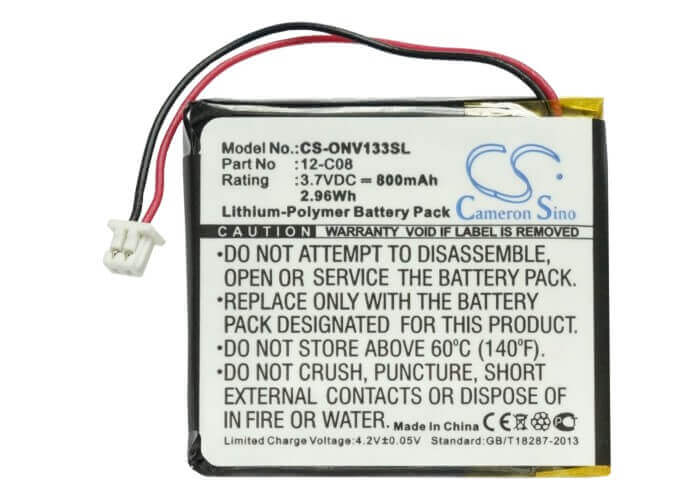 Battery For Oryon Technologies Inv133 3.7v, 800mah - 2.96wh Electroluminescent Inverters Cameron Sino Technology Limited   