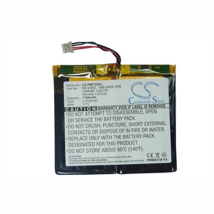 Battery For Palm I705, Tungsten C, Tungsten W 3.7v, 1700mah - 6.29wh PDA, Pocket PC Cameron Sino Technology Limited   