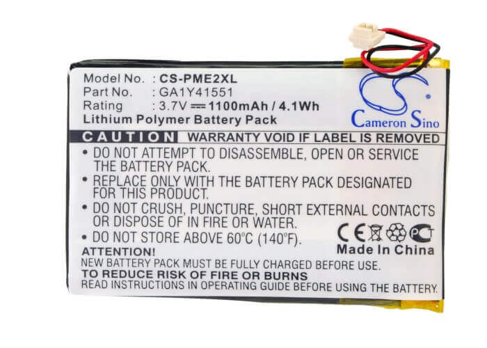 Battery For Palm Tungsten E2 3.7v, 1100mah - 4.07wh PDA, Pocket PC Cameron Sino Technology Limited   