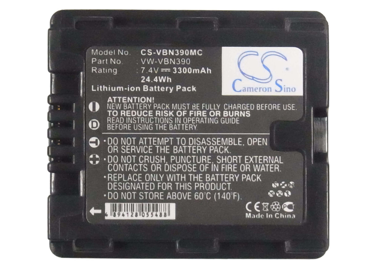 Battery For Panasonic Hc-x900, Hc-x900m, Hdc-hs900, Hdc-sd800, 7.4v, 3300mah - 24.42wh Batteries for Electronics Cameron Sino Technology Limited   