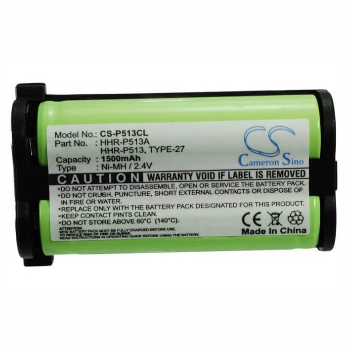 Battery For Panasonic, Hhrp513a, Hhr-p513a, Kxtg2208, Kx-tg2208, 2.4v, 1500mah - 3.60wh Batteries for Electronics Cameron Sino Technology Limited   