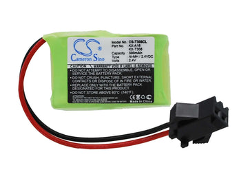 2.4V, Ni-MH, 300mAh, Cordless Phone battery fits Panasonic, Kx-t308, Kx-a16, Kx-t1232, 0.72Wh