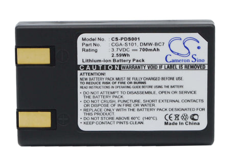 Battery For Panasonic Lumix Dmc-f7, Lumix Dmc-f7-a, 3.7v, 700mah - 2.59wh Batteries for Electronics Cameron Sino Technology Limited   