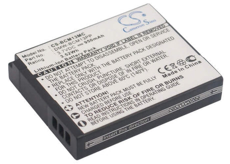Battery For Panasonic Lumix Dmc-ft5, Lumix Dmc-ft5a, 3.7v, 950mah - 3.52wh Batteries for Electronics Cameron Sino Technology Limited   