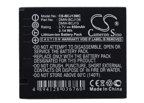 Battery For Panasonic Lumix Dmc-lx5, Lumix Dmc-lx5gk, 3.7v, 850mah - 3.15wh Batteries for Electronics Cameron Sino Technology Limited   