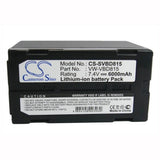Battery For Panasonic Nv-dx100 7.4v, 6000mah - 44.40wh Batteries for Electronics Cameron Sino Technology Limited   