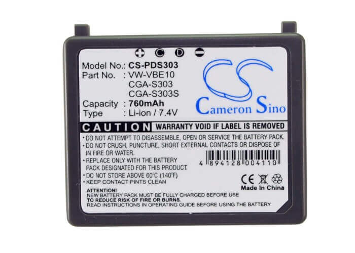 Battery For Panasonic Sdr-s100, Sdr-s100eg-s, Sdr-s100e-s, Sdr-s150, 7.4v, 760mah - 5.62wh Batteries for Electronics Cameron Sino Technology Limited   