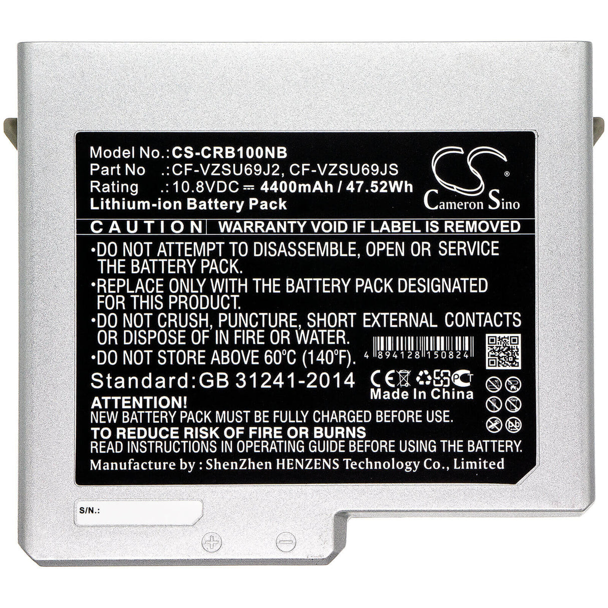 Battery For Panasonic, Toughbook Cf-b11, Toughbook Cf-b10 10.8v, 4400mah - 47.52wh Batteries for Electronics Cameron Sino Technology Limited   