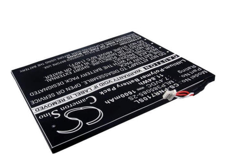 Battery For Pandigital Multimedia Novel 7 Inch, Prd07t10wwh7, Prd07t10wwh756 7.4v, 1600mah - 11.84wh E-book, E-reader Cameron Sino Technology Limited   