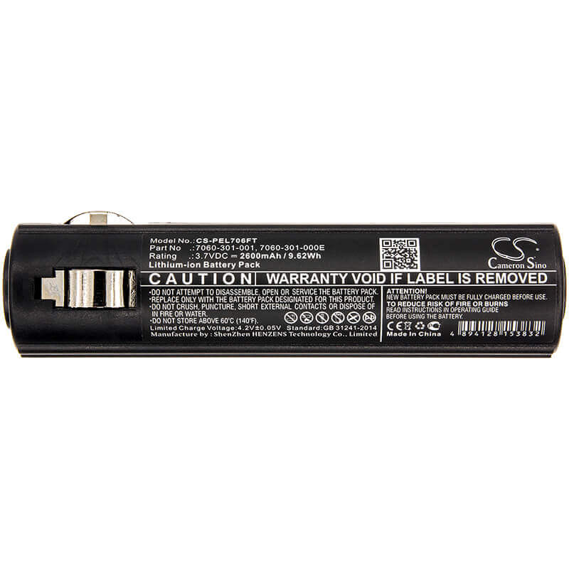 Battery For Peli, 7060, 7069 3.7v, 2600mah - 9.62wh Flashlight Cameron Sino Technology Limited   