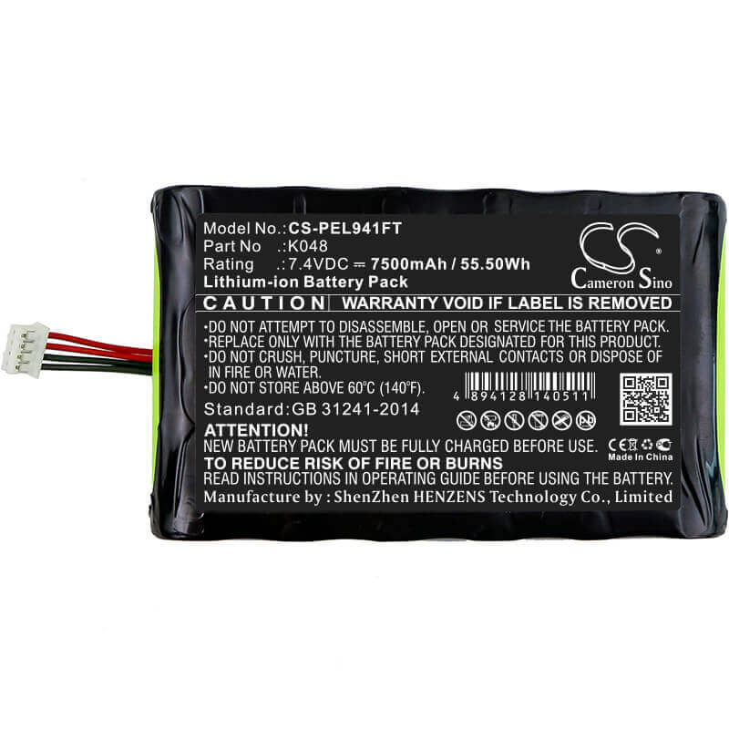 Battery For Pelican, 9410, 9410l 7.4v, 7500mah - 55.50wh Flashlight Cameron Sino Technology Limited   