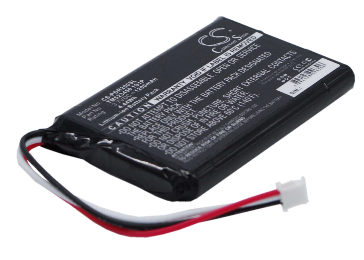 Battery For Pharos Drive Gps 200, Pdr200, 3.7v, 1200mah - 4.44wh GPS, Navigator Cameron Sino Technology Limited   