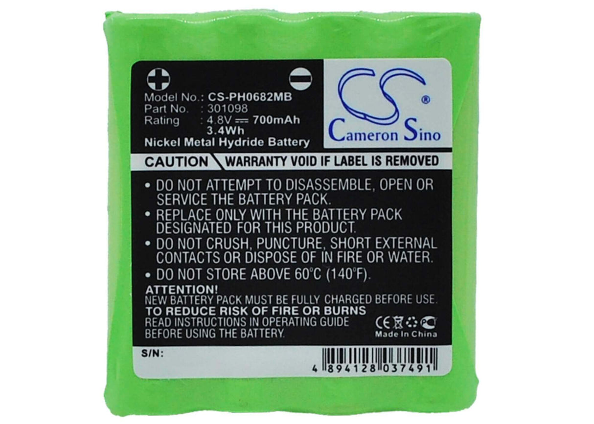 Battery For Philips, Ce0682, Ce06821, Mbf8020 4.8v, 700mah - 3.36wh BabyPhone Cameron Sino Technology Limited   