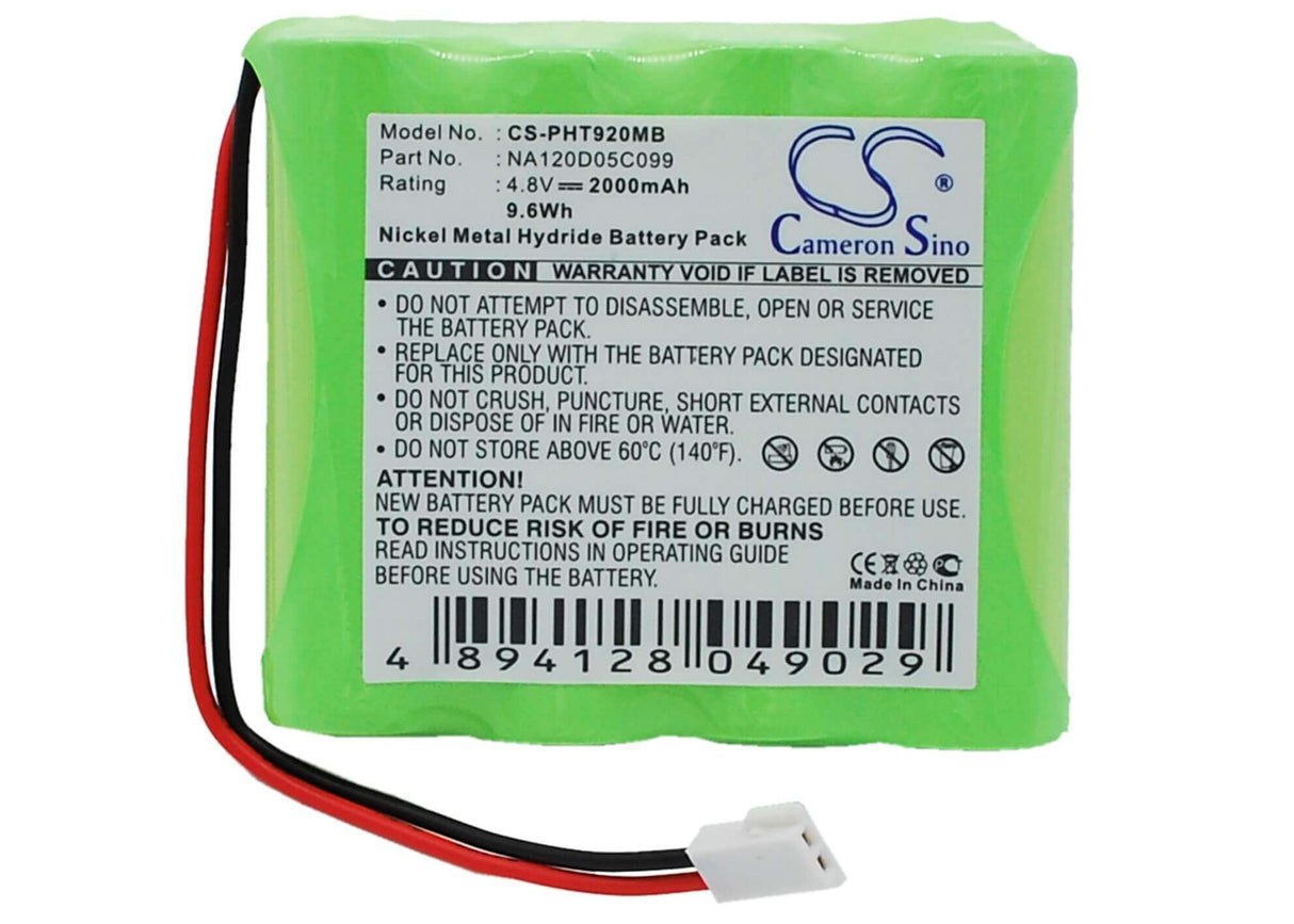 Battery For Philips, Td9200, Td9203, Td9205 4.8v, 2000mah - 9.60wh BabyPhone Cameron Sino Technology Limited   