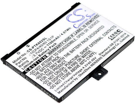 Battery For Pocketbook, Pro 602, Pro 603, Pro 612, Pro 902, Pr 3.7v, 1100mah - 4.07wh E-book, E-reader Cameron Sino Technology Limited   