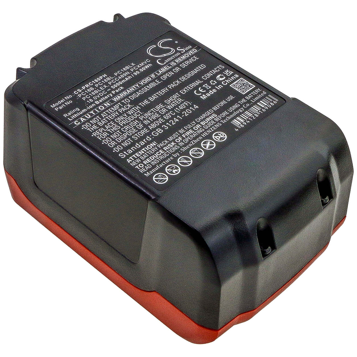 Battery For Porter Cable, Pc1800d, Pc1800l, Pc1800rs 18v, 5000mah - 90.00wh Power Tools Cameron Sino Technology Limited (Power Tools)   