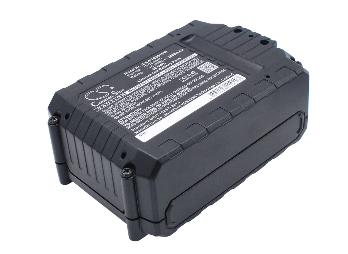 Battery For Porter Cable Pcc601, Pcc681l, 18v, 2000mah - 36.00wh Power Tools Cameron Sino Technology Limited (Power Tools)   