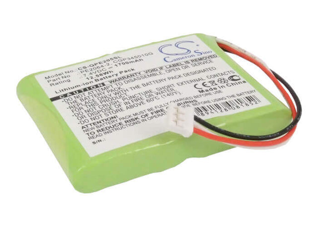 Battery For Q-sonic Multimedia X-dream-player, Pe-2058 7.4v, 1700mah - 12.58wh Media Player Cameron Sino Technology Limited   