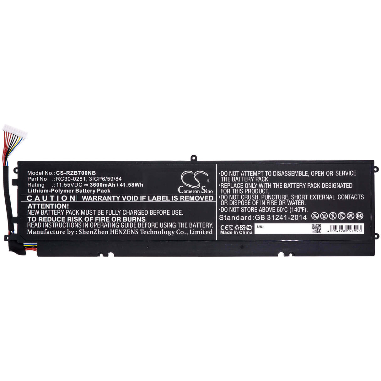 Battery For Razer, 2018 Blade Stealth, Blade Stealth 13, Blade Stealth 13 2020 11.55v, 3600mah - 41.58wh Notebook, Laptop Cameron Sino Technology Limited   