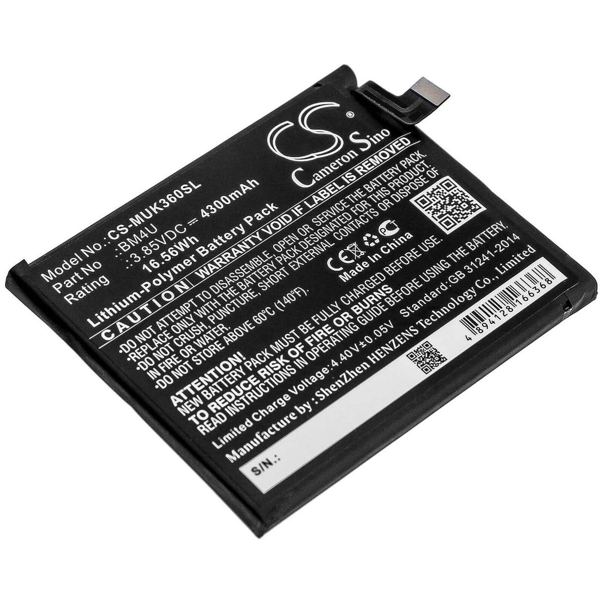 Battery For Redmi, K30 Ultra 5g, M2006j10c 3.85v, 4300mah - 16.56wh Mobile, SmartPhone Cameron Sino Technology Limited   