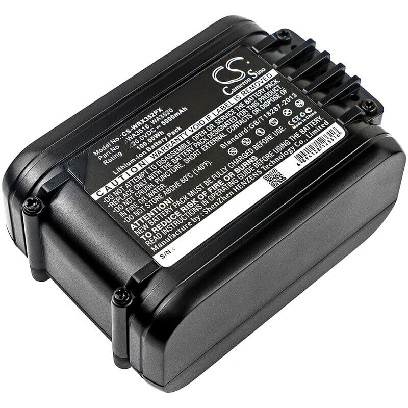 Battery For Rockwell, Rd2865, Worx, Rd2871 20v, 5000mah - 100.00wh Power Tools Cameron Sino Technology Limited (Power Tools)   