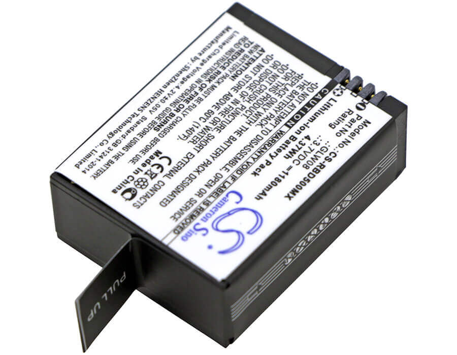 Battery For Rollei Actioncam 500, Actioncam 500 Sunrise 3.7v, 1180mah - 4.37wh Camera Cameron Sino Technology Limited   