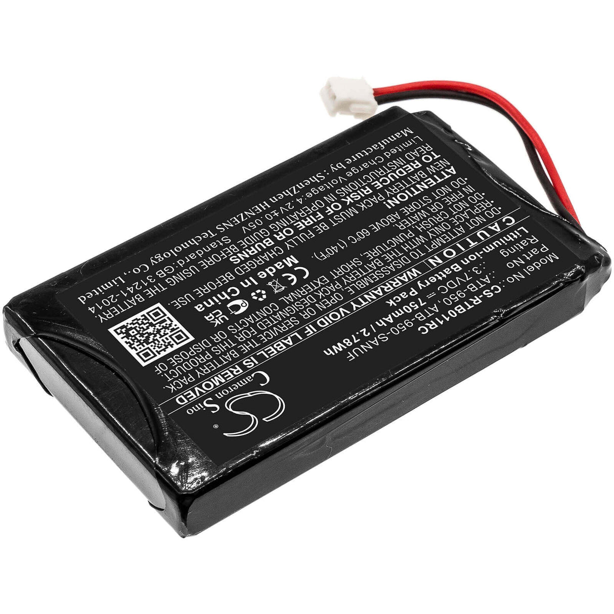 Battery For Rti T1, T1b, T2 3.7v, 750mah - 2.78wh Remote Control Cameron Sino Technology Limited   