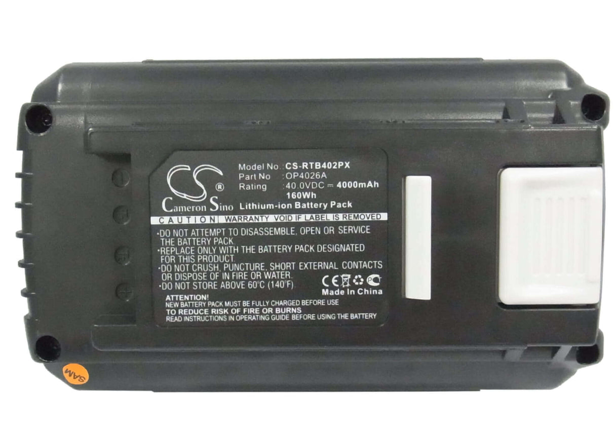 Battery For Ryobi, 40v 14 In Brushless Chain Saw, 40v 20 In Brushless, 40v 500 Cfm Jet Fan 40v, 4000mah - 160.00wh Power Tools Cameron Sino Technology Limited (Dangerous Goods)   