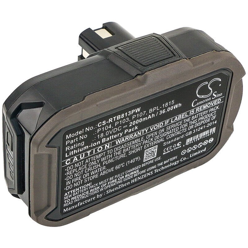 Battery For Ryobi, Bid-1801m, Bid-180l 18v, 2000mah - 36.00wh Power Tools Cameron Sino Technology Limited   