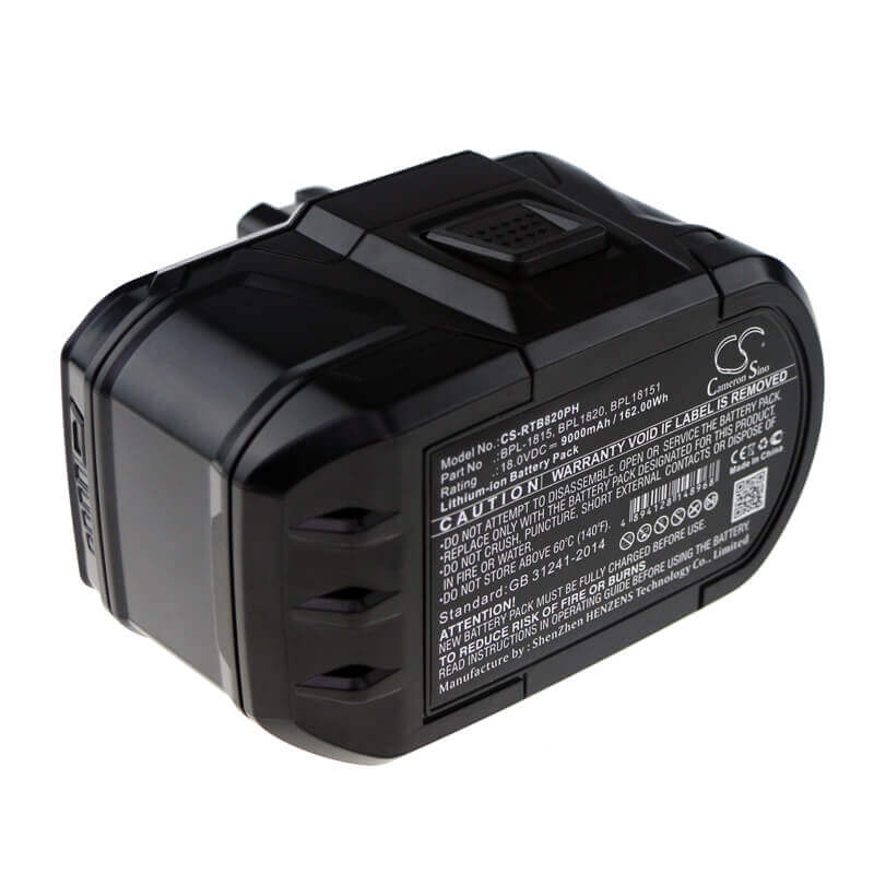 Battery For Ryobi, Bid-1801m, Bid-180l, Bid1821 18v, 9000mah - 162.00wh Power Tools Cameron Sino Technology Limited (Dangerous Goods)   