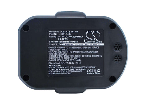 Battery For Ryobi Cdd144v22, Cddi14022nf, Lcd1402 14.4v, 2000mah - 28.80wh Power Tools Cameron Sino Technology Limited   