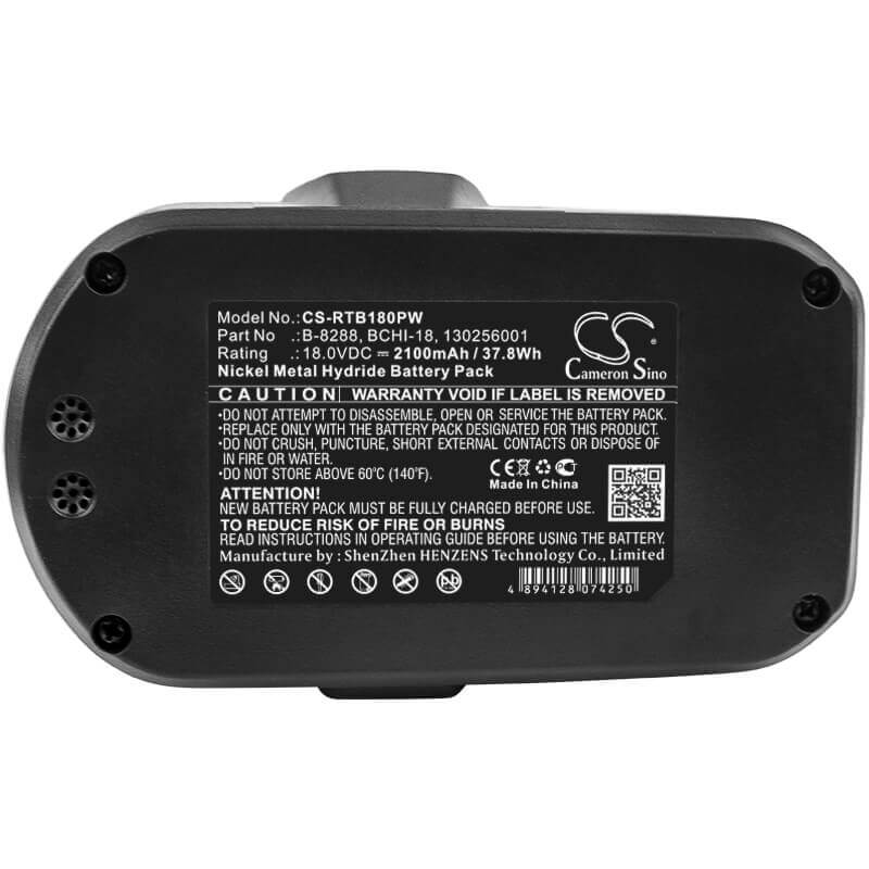 Power Tool Battery For Ryobi Cdl1802p4, Cid-1802p, Cs1800 18v, 2100mah - 37.80wh Power Tools Cameron Sino Technology Limited (Power Tools)   