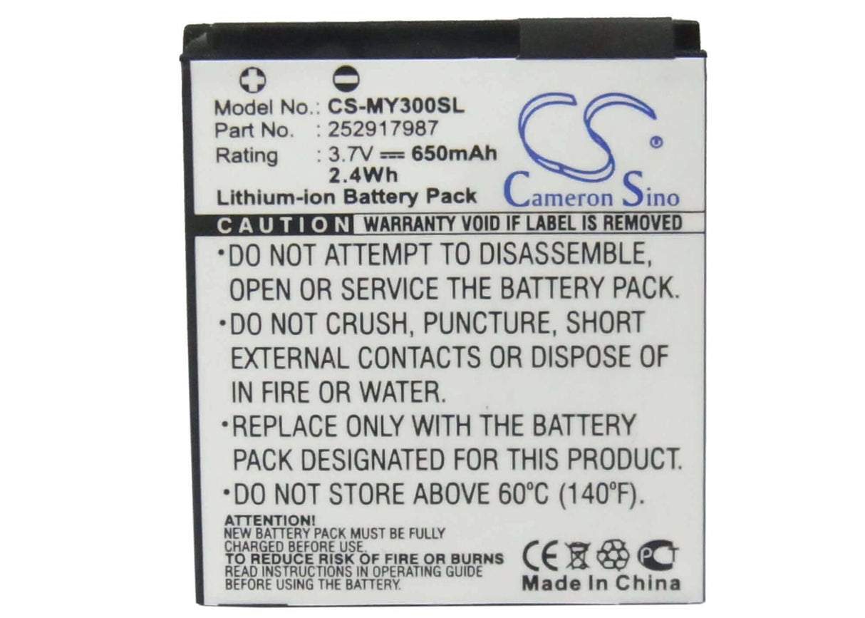 Battery For Sagem My200, My200c, My202 3.7v, 650mah - 2.41wh Mobile, SmartPhone Cameron Sino Technology Limited   