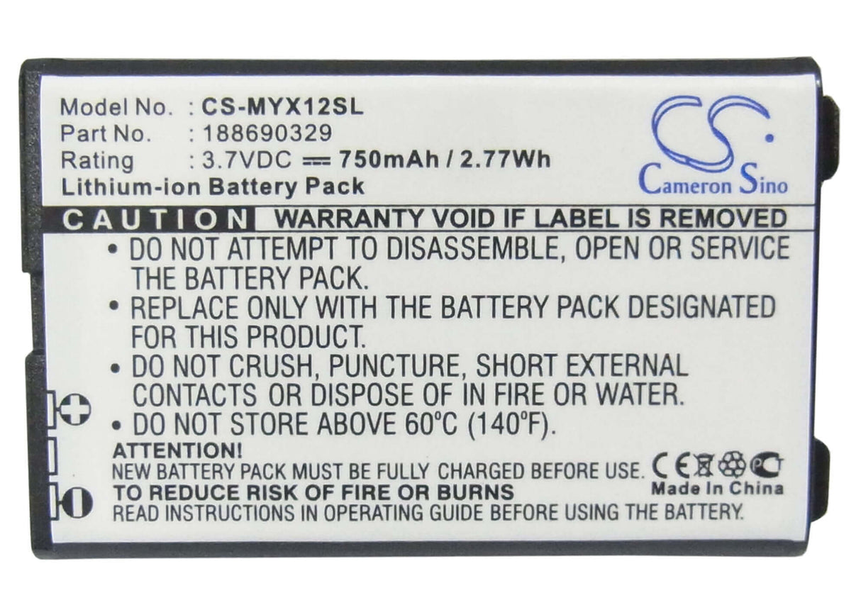 Battery For Sagem Myx1-2, X6, Myx1-2 Trio 3.7v, 750mah - 2.78wh Mobile, SmartPhone Cameron Sino Technology Limited (Suspended)   