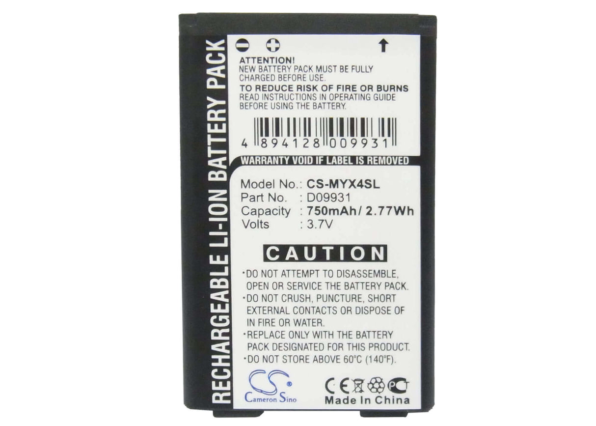 Battery For Sagem Myx4, Myx-4, Myx-4t 3.7v, 750mah - 2.78wh Mobile, SmartPhone Cameron Sino Technology Limited (Suspended)   