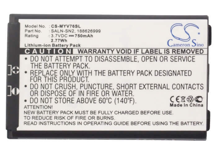 Battery For Sagem Myx6-2, My-v76, Myx62 3.7v, 750mah - 2.78wh Batteries for Electronics Cameron Sino Technology Limited (Suspended)   