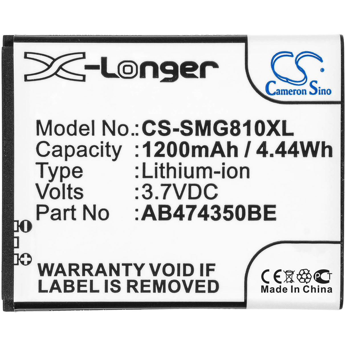 Battery For Samsung, B5722 Duos, Bt-b7732, Galaxy 5 3.7v, 1200mah - 4.44wh Mobile, SmartPhone Cameron Sino Technology Limited   