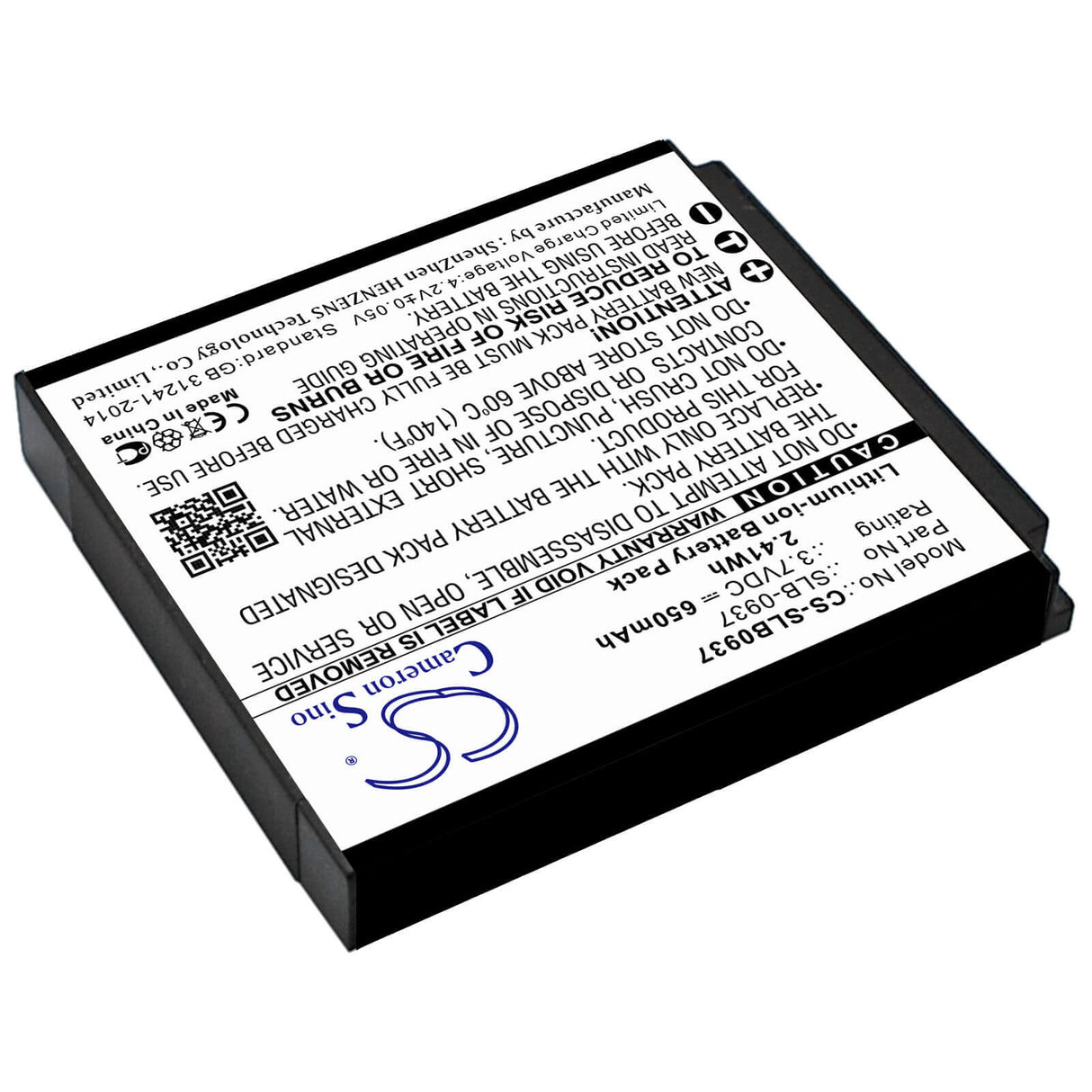 Battery For Samsung Cl5, I8, L730, L830, 3.7v, 1000mah - 3.70wh Camera Cameron Sino Technology Limited   