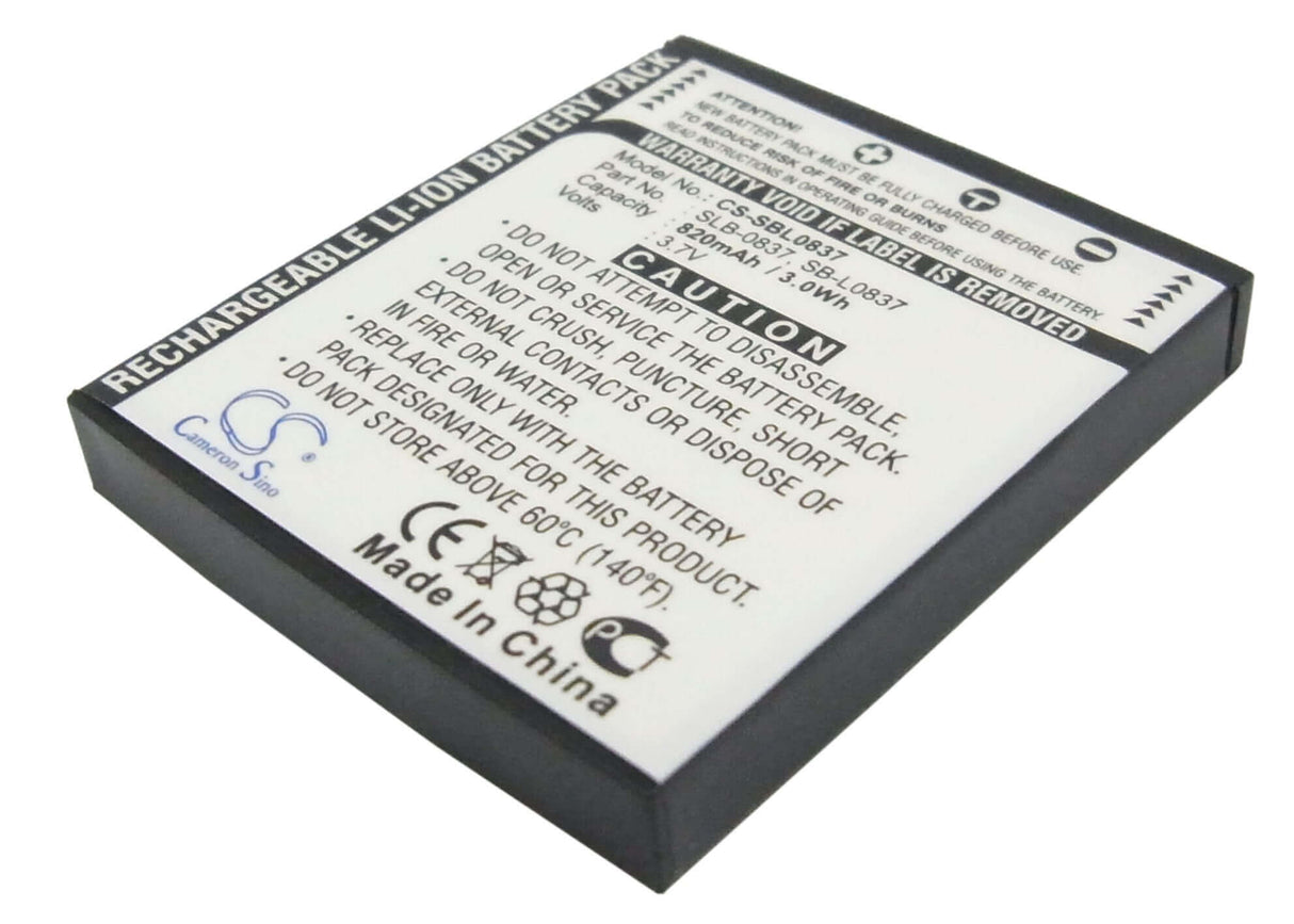 Battery For Samsung Digimax I5, Digimax I50, 3.7v, 820mah - 3.03wh Camera Cameron Sino Technology Limited   