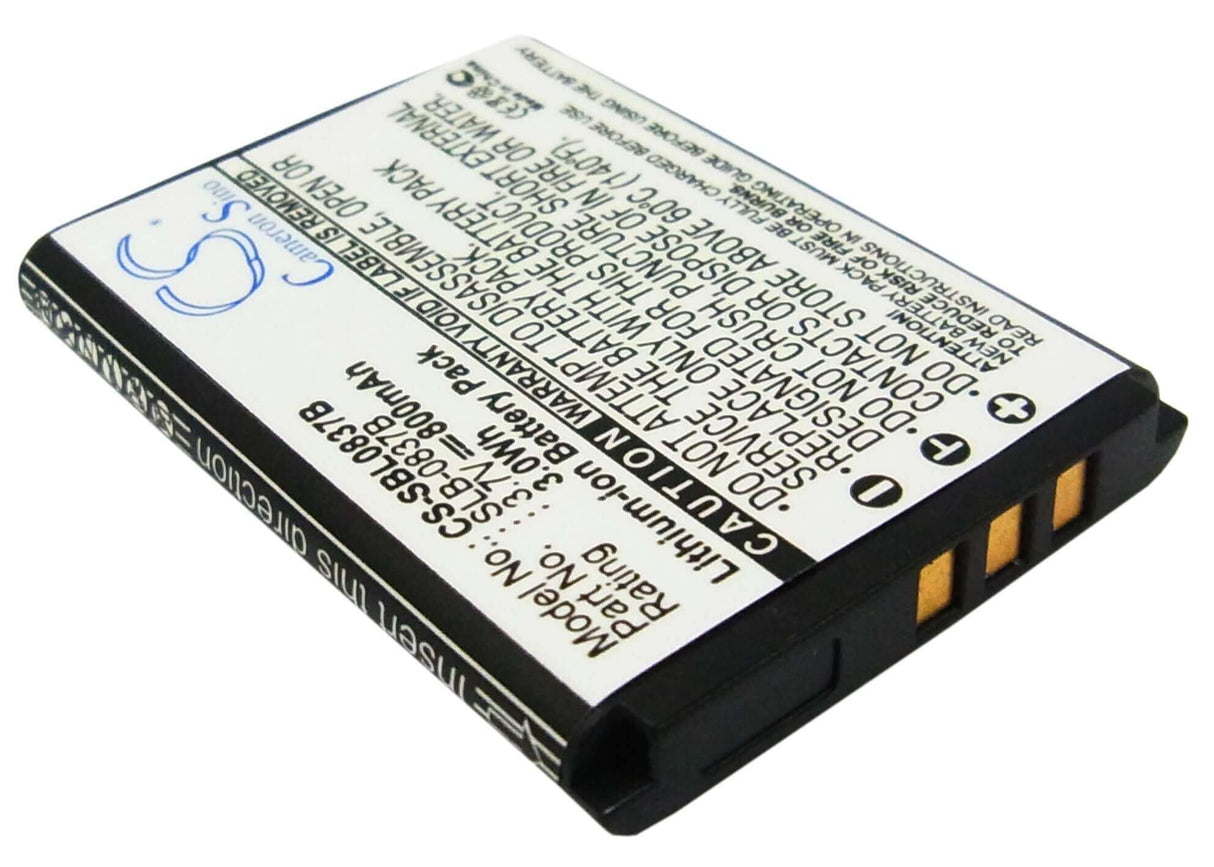 Battery For Samsung Digimax L70, Digimax L70b, 3.7v, 800mah - 2.96wh Camera Cameron Sino Technology Limited   