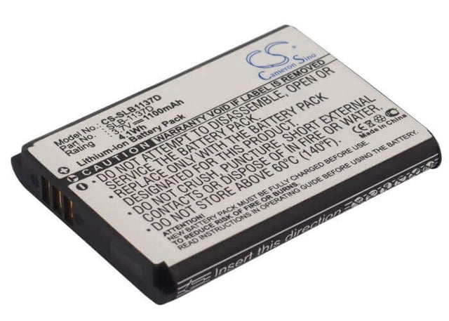 Battery For Samsung Digimax L74w, I100, I80, 3.7v, 1100mah - 4.07wh Camera Cameron Sino Technology Limited   