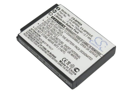 Battery For Samsung Ec-sh100zbpbus, Ec-sh100zbprus, Ec-sh100zbpsus, Ec-wb210zbprus, 3.7v, 750mah - 2.78wh Camera Cameron Sino Technology Limited   