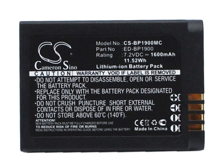 Battery For Samsung Ev-nx1zzzbmbus, Ev-nx1zzzbqbus, Ev-nx1zzzbzbus, Nx1 7.2v, 1600mah - 11.52wh Camera Cameron Sino Technology Limited   